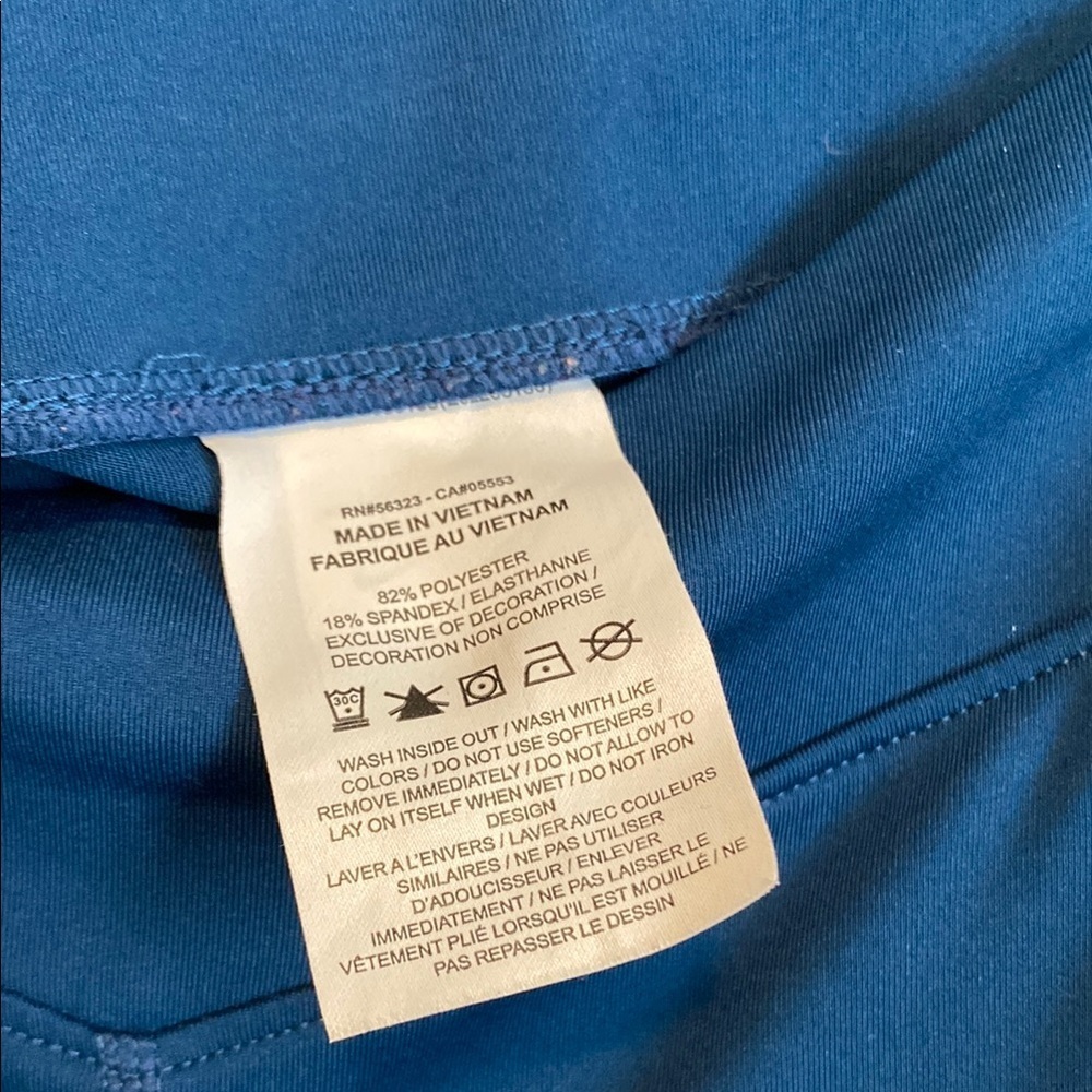 Nike Retro Logo Blue Flare Split Hem Leggings - Picture 3 of 9